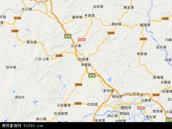 丰顺县地图 - 丰顺县电子地图 - 丰顺县高清地图 - 2024年丰顺县地图