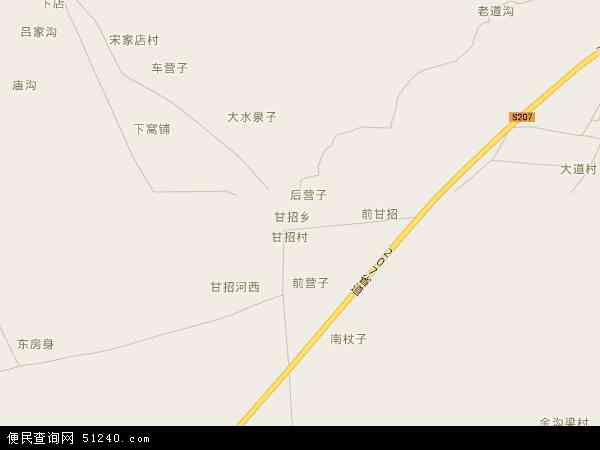 甘招乡地图 - 甘招乡电子地图 - 甘招乡高清地图 - 2024年甘招乡地图
