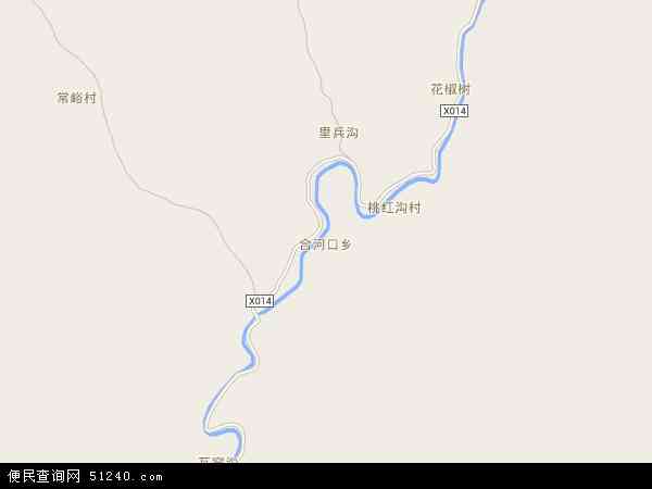 合河口乡地图 - 合河口乡电子地图 - 合河口乡高清地图 - 2024年合河口乡地图