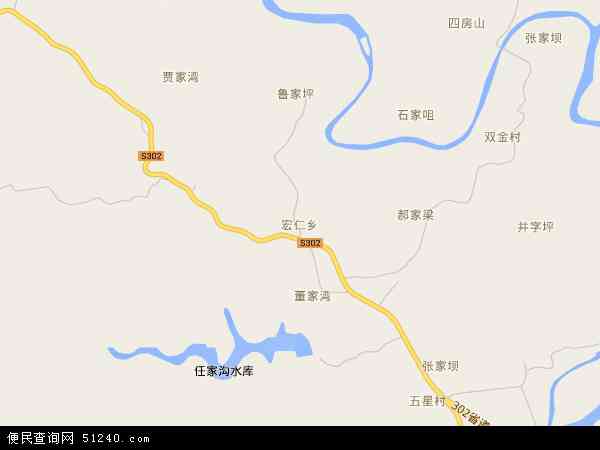 宏仁乡地图 - 宏仁乡电子地图 - 宏仁乡高清地图 - 2024年宏仁乡地图
