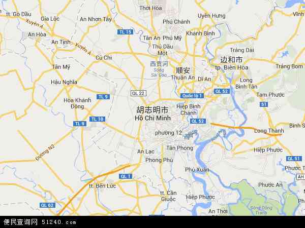 胡志明市地图 - 胡志明市电子地图 - 胡志明市高清地图 - 2024年胡志明市地图