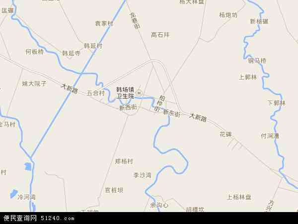 韩场镇地图 - 韩场镇电子地图 - 韩场镇高清地图 - 2024年韩场镇地图