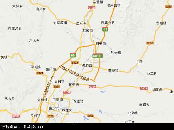 洪洞县地图 - 洪洞县电子地图 - 洪洞县高清地图 - 2024年洪洞县地图