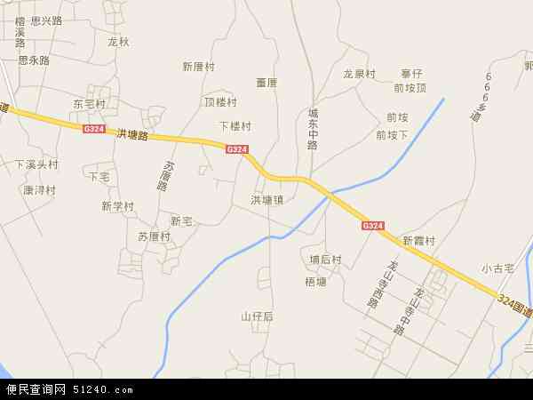 洪塘镇地图 - 洪塘镇电子地图 - 洪塘镇高清地图 - 2024年洪塘镇地图