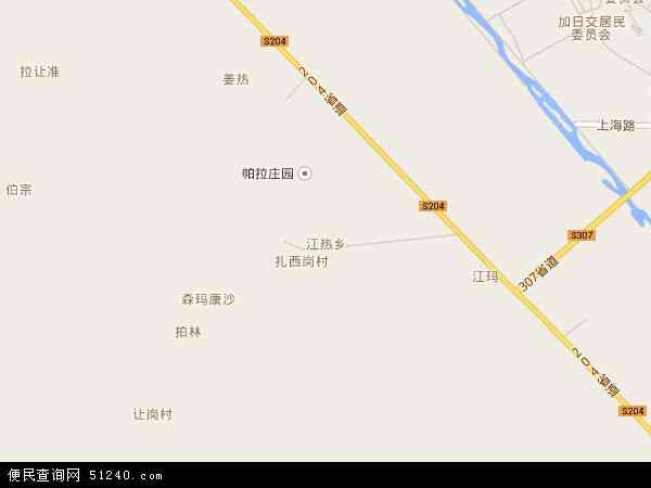 江热乡地图 - 江热乡电子地图 - 江热乡高清地图 - 2024年江热乡地图