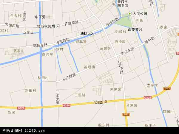 姜堰镇地图 - 姜堰镇电子地图 - 姜堰镇高清地图 - 2024年姜堰镇地图