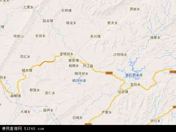开江县地图 - 开江县电子地图 - 开江县高清地图 - 2024年开江县地图