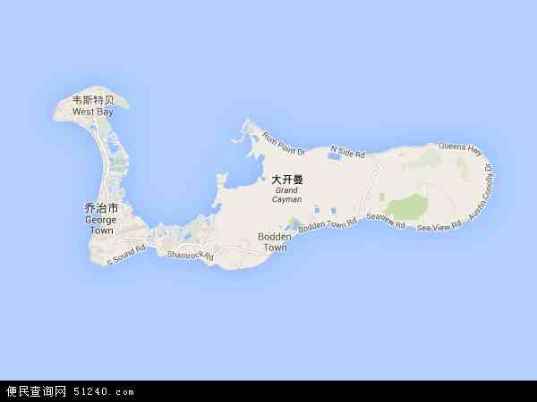 开曼群岛地图 - 开曼群岛电子地图 - 开曼群岛高清地图 - 2024年开曼群岛地图