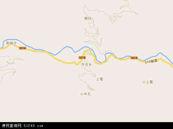 牛孔乡地图 - 牛孔乡电子地图 - 牛孔乡高清地图 - 2024年牛孔乡地图