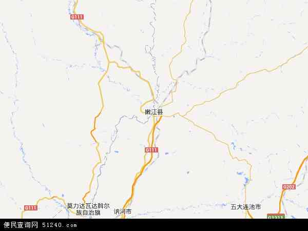 嫩江县地图 - 嫩江县电子地图 - 嫩江县高清地图 - 2024年嫩江县地图