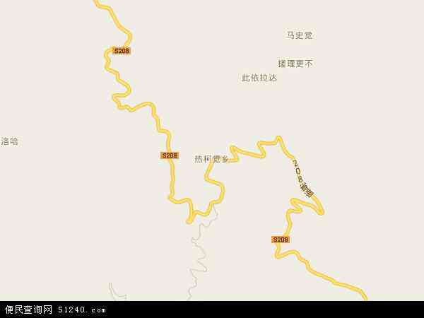 热柯觉乡地图 - 热柯觉乡电子地图 - 热柯觉乡高清地图 - 2024年热柯觉乡地图
