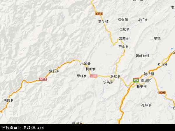 天全县地图 - 天全县电子地图 - 天全县高清地图 - 2024年天全县地图