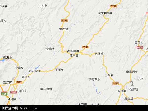 咸丰县地图 - 咸丰县电子地图 - 咸丰县高清地图 - 2024年咸丰县地图