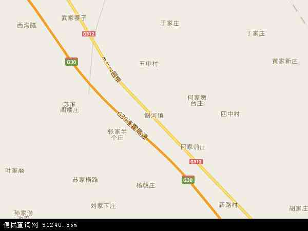 谢河镇地图 - 谢河镇电子地图 - 谢河镇高清地图 - 2024年谢河镇地图