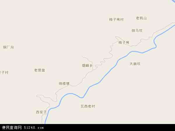 烟峰乡地图 - 烟峰乡电子地图 - 烟峰乡高清地图 - 2024年烟峰乡地图