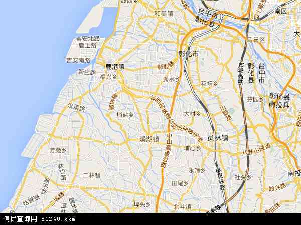 彰化县地图 - 彰化县电子地图 - 彰化县高清地图 - 2024年彰化县地图
