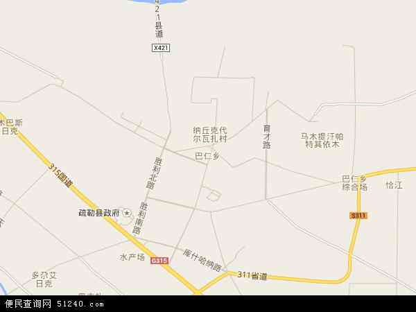 巴仁乡地图 - 巴仁乡电子地图 - 巴仁乡高清地图 - 2024年巴仁乡地图