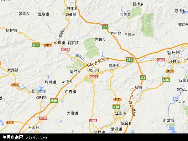 常山县地图 - 常山县电子地图 - 常山县高清地图 - 2024年常山县地图
