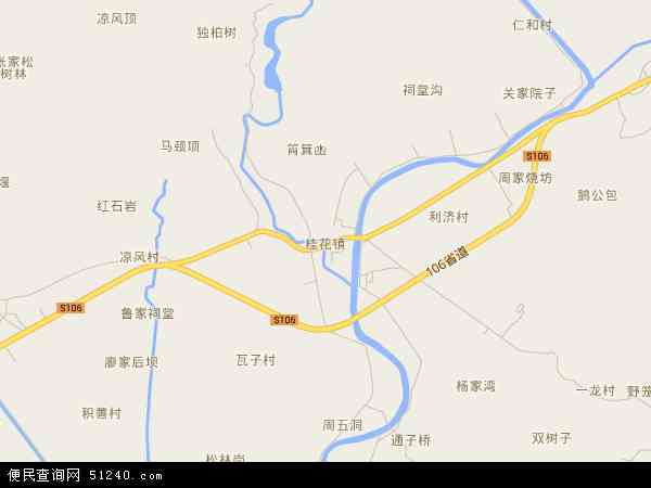 桂花镇地图 - 桂花镇电子地图 - 桂花镇高清地图 - 2024年桂花镇地图