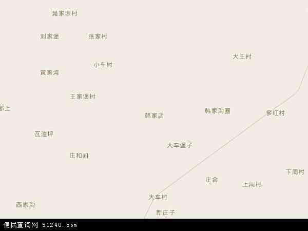 韩家镇地图 - 韩家镇电子地图 - 韩家镇高清地图 - 2024年韩家镇地图
