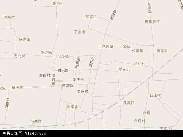 娄庄镇地图 - 娄庄镇电子地图 - 娄庄镇高清地图 - 2024年娄庄镇地图