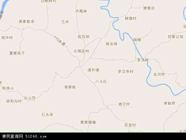 清升镇地图 - 清升镇电子地图 - 清升镇高清地图 - 2024年清升镇地图