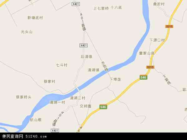 中国浙江省衢州市江山市清湖镇地图(卫星地图)