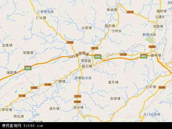 荣昌县地图 - 荣昌县电子地图 - 荣昌县高清地图 - 2024年荣昌县地图