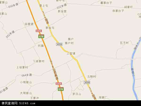 三宝镇地图 - 三宝镇电子地图 - 三宝镇高清地图 - 2024年三宝镇地图
