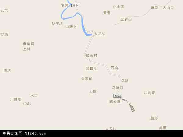 顺峰乡地图 - 顺峰乡电子地图 - 顺峰乡高清地图 - 2024年顺峰乡地图