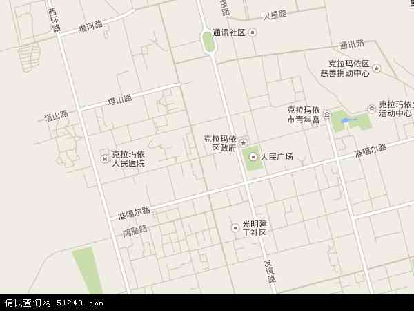 中国 新疆维吾尔自治区 克拉玛依市 克拉玛依区 天山路天山路卫星地图