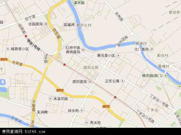 咸阳北路地图 - 咸阳北路电子地图 - 咸阳北路高清地图 - 2024年咸阳北路地图