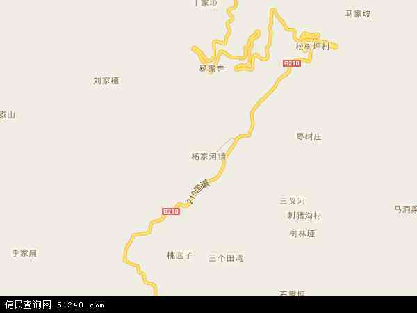杨家河镇地图 - 杨家河镇电子地图 - 杨家河镇高清地图 - 2024年杨家河镇地图