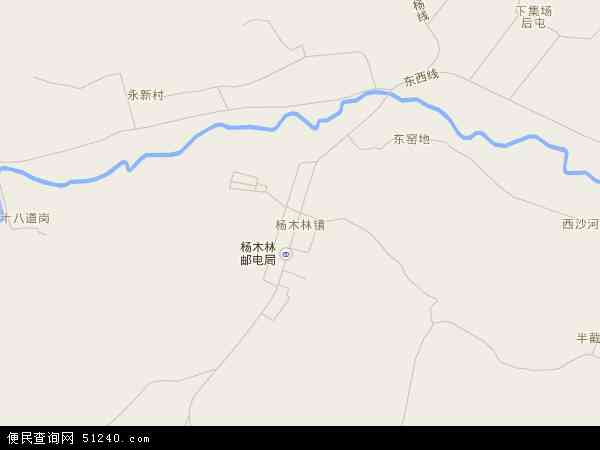 杨木林镇地图 - 杨木林镇电子地图 - 杨木林镇高清地图 - 2021年