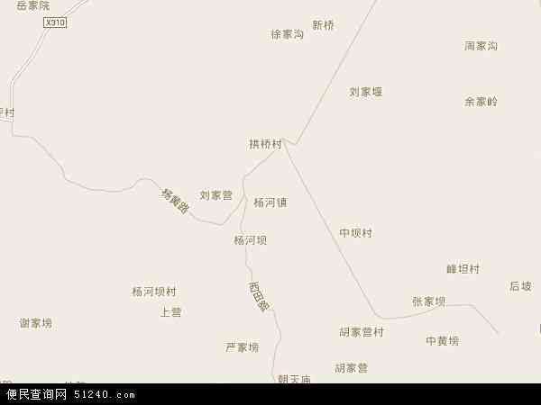 杨河镇地图 - 杨河镇电子地图 - 杨河镇高清地图 - 2021年杨河镇地图