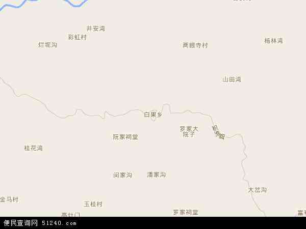 白果乡地图 - 白果乡电子地图 - 白果乡高清地图 - 2024年白果乡地图