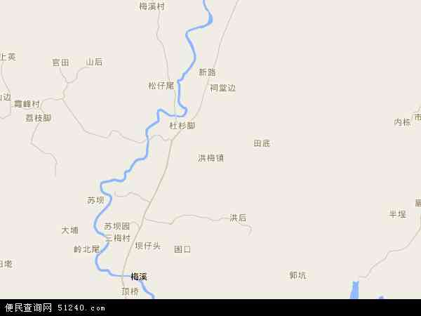 洪梅镇地图 - 洪梅镇电子地图 - 洪梅镇高清地图 - 2024年洪梅镇地图