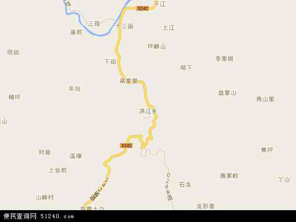 洪江乡地图 - 洪江乡电子地图 - 洪江乡高清地图 - 2024年洪江乡地图