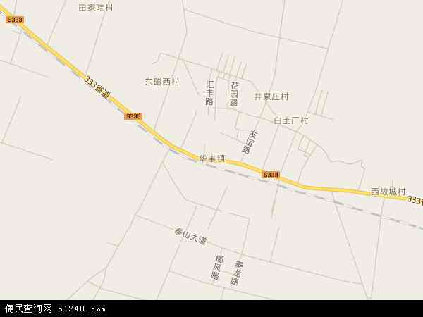 中国山东省泰安市宁阳县华丰镇地图(卫星地图)