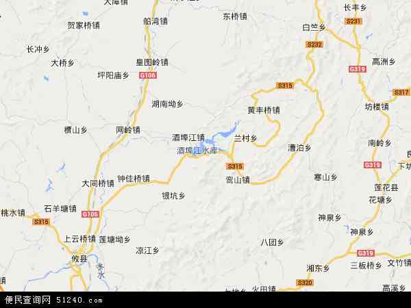 中国湖南省株洲市攸县莲塘坳镇地图(卫星地图)