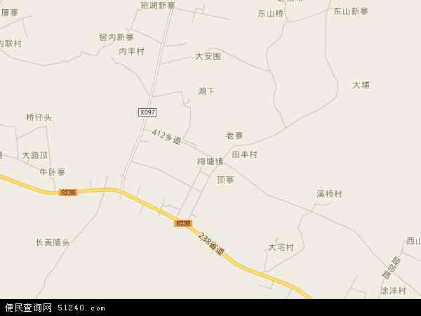 梅塘镇地图 - 梅塘镇电子地图 - 梅塘镇高清地图 - 2024年梅塘镇地图
