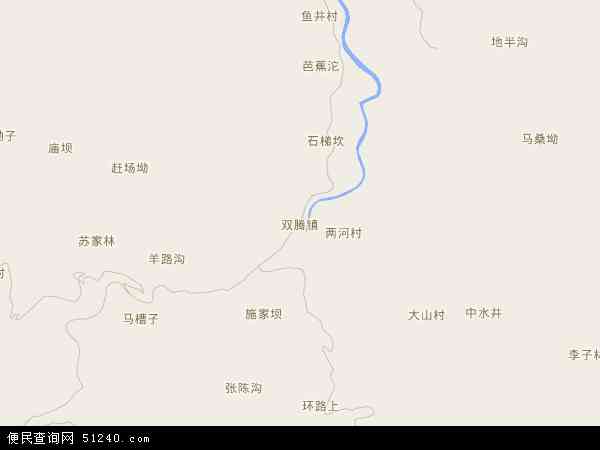 双腾镇地图 - 双腾镇电子地图 - 双腾镇高清地图 - 2024年双腾镇地图