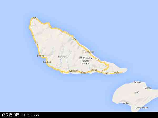 瓦利斯和富图纳群岛地图 - 瓦利斯和富图纳群岛电子地图 - 瓦利斯和富图纳群岛高清地图 - 2024年瓦利斯和富图纳群岛地图