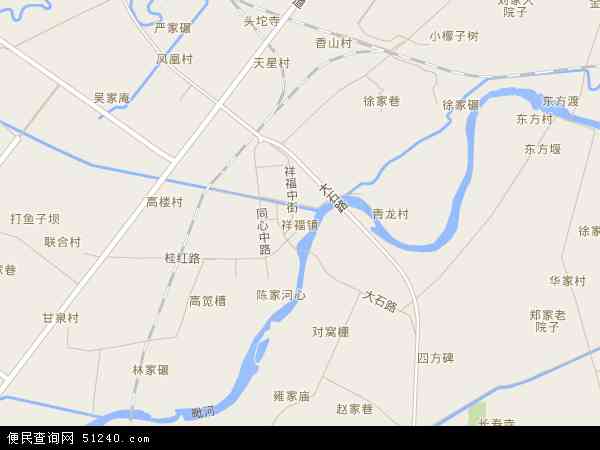 祥福镇地图 - 祥福镇电子地图 - 祥福镇高清地图 - 2024年祥福镇地图