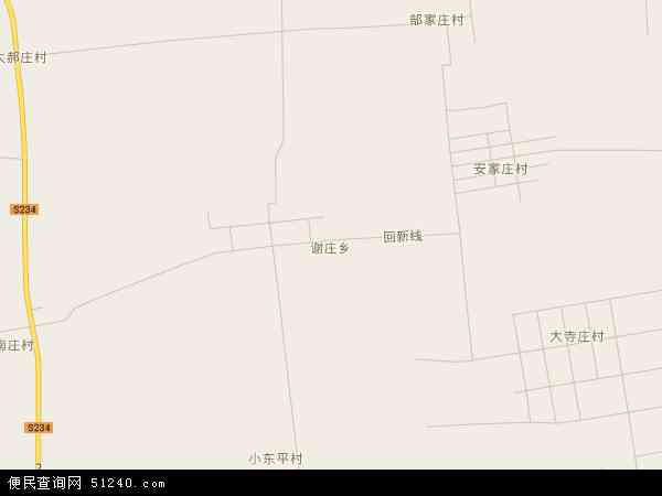 谢庄乡地图 - 谢庄乡电子地图 - 谢庄乡高清地图 - 2024年谢庄乡地图