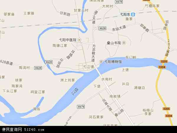 中国江西省上饶市弋阳县弋江镇地图(卫星地图)