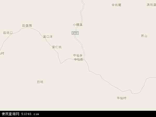 中仙乡地图 - 中仙乡电子地图 - 中仙乡高清地图 - 2024年中仙乡地图