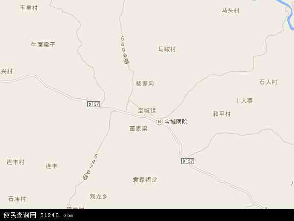 宝城镇地图 - 宝城镇电子地图 - 宝城镇高清地图 - 2024年宝城镇地图