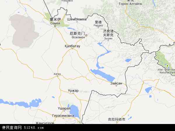 东哈萨克斯坦地图 - 东哈萨克斯坦电子地图 - 东哈萨克斯坦高清地图 - 2024年东哈萨克斯坦地图