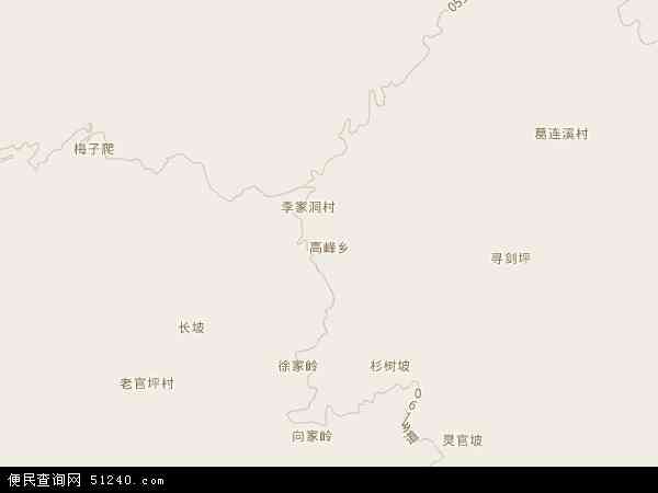 高峰乡地图 - 高峰乡电子地图 - 高峰乡高清地图 - 2024年高峰乡地图